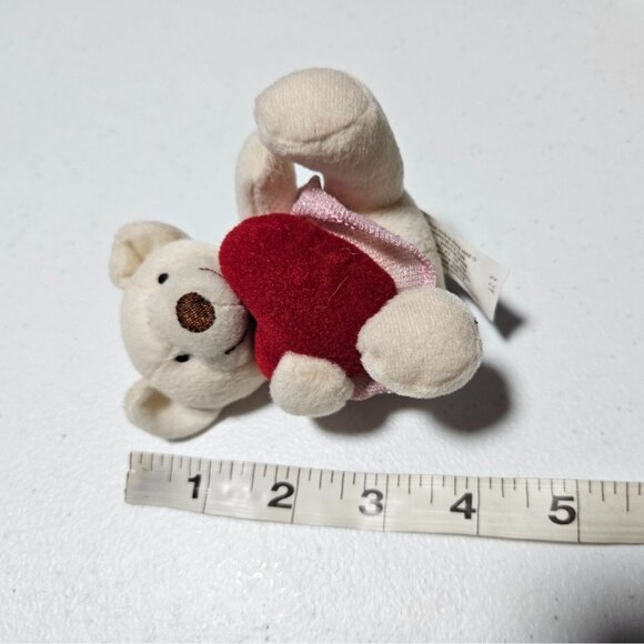 Build a Bear Velvet Teddy 4 inch Mini Plush Heart Stuffed Animal Valentines Day - Picture 6 of 7